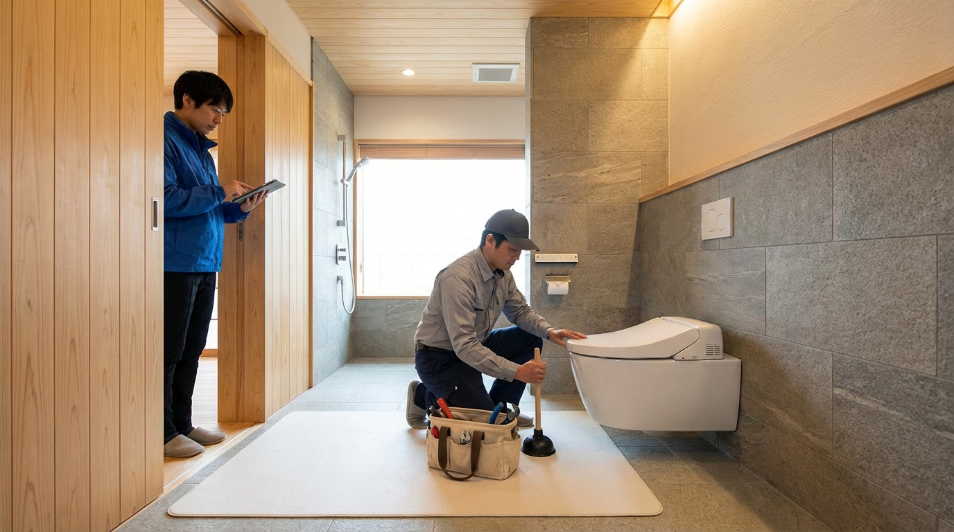 常滑市でのトイレつまり修理修理料金に関する画像