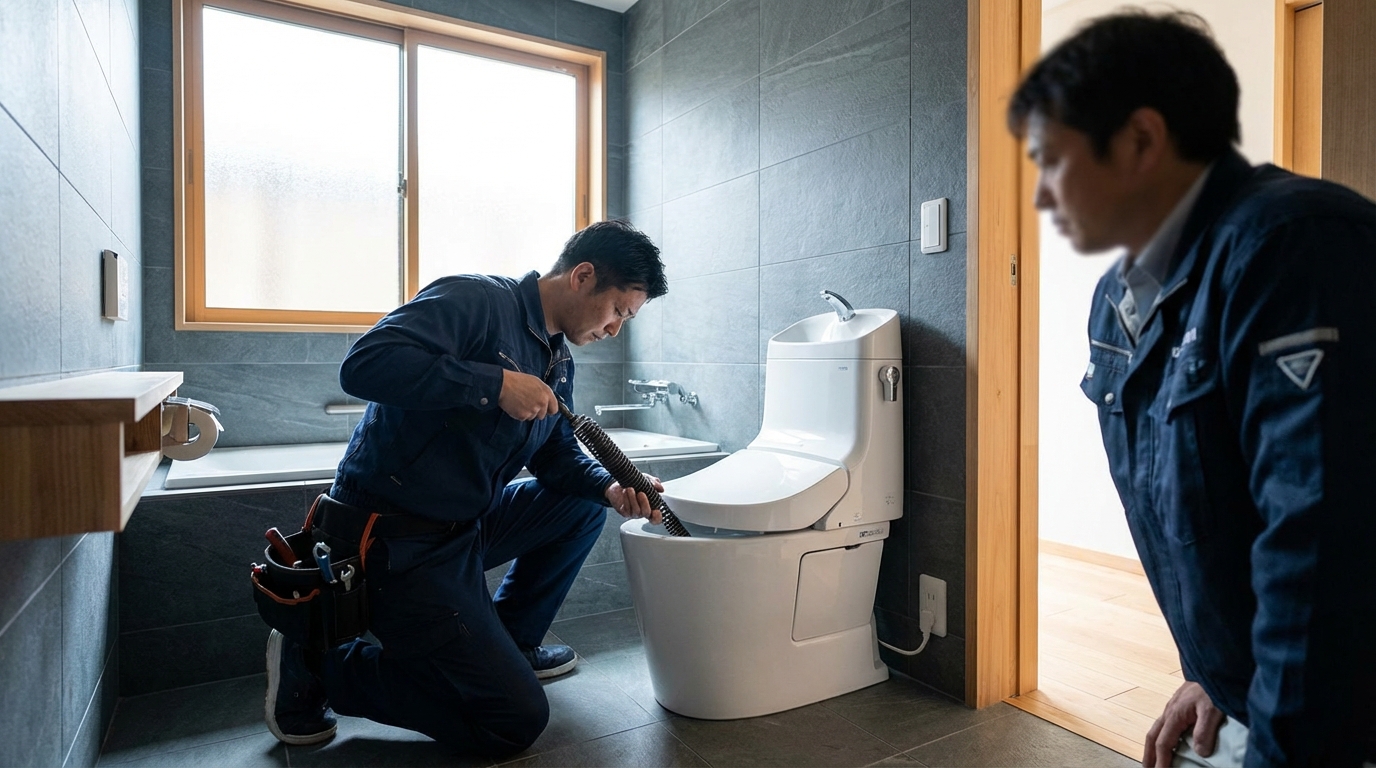 新城市でのトイレつまり修理修理料金に関する画像