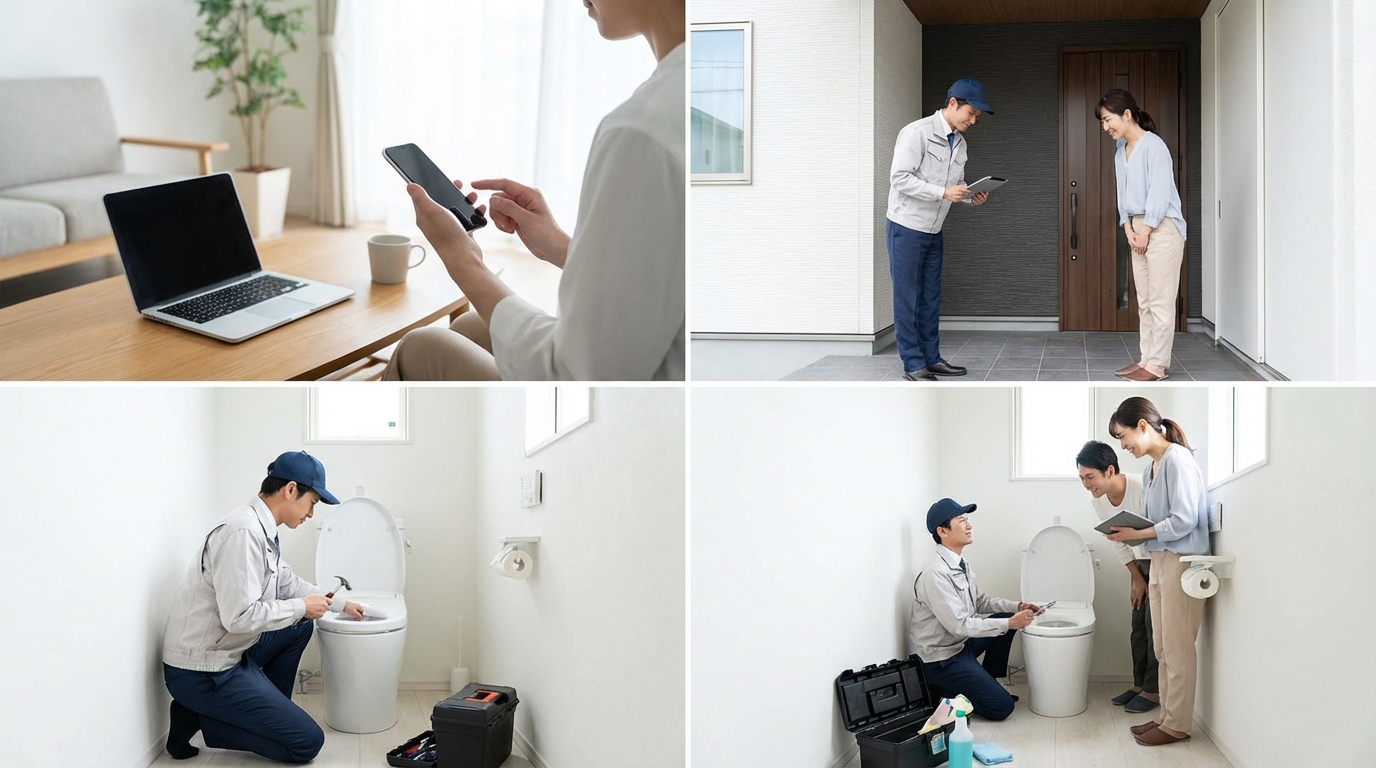 ご依頼から修理完了までの流れに関する画像