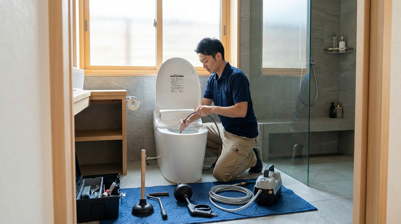 豊橋市でのトイレつまり修理修理料金に関する画像
