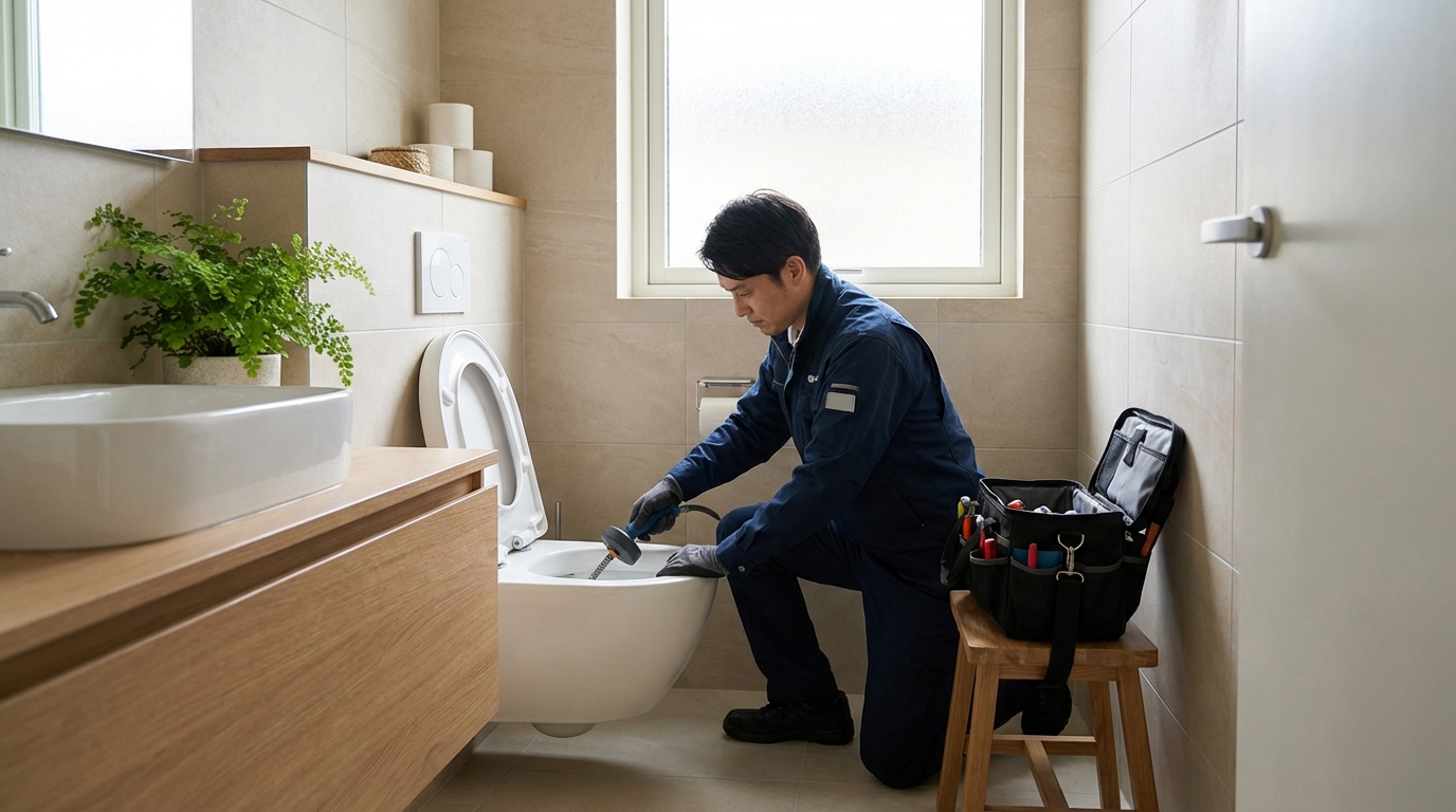 今帰仁村でのトイレつまり修理修理料金に関する画像