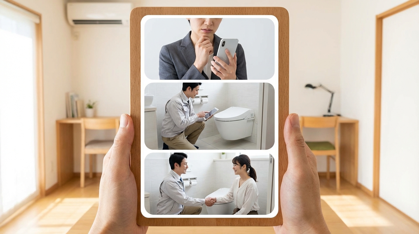 ご依頼から修理完了までの流れに関する画像