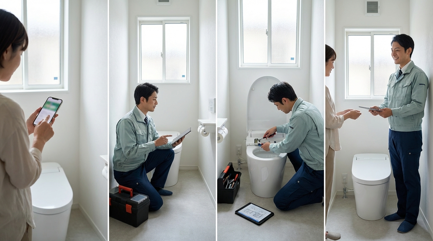 ご依頼から修理完了までの流れに関する画像