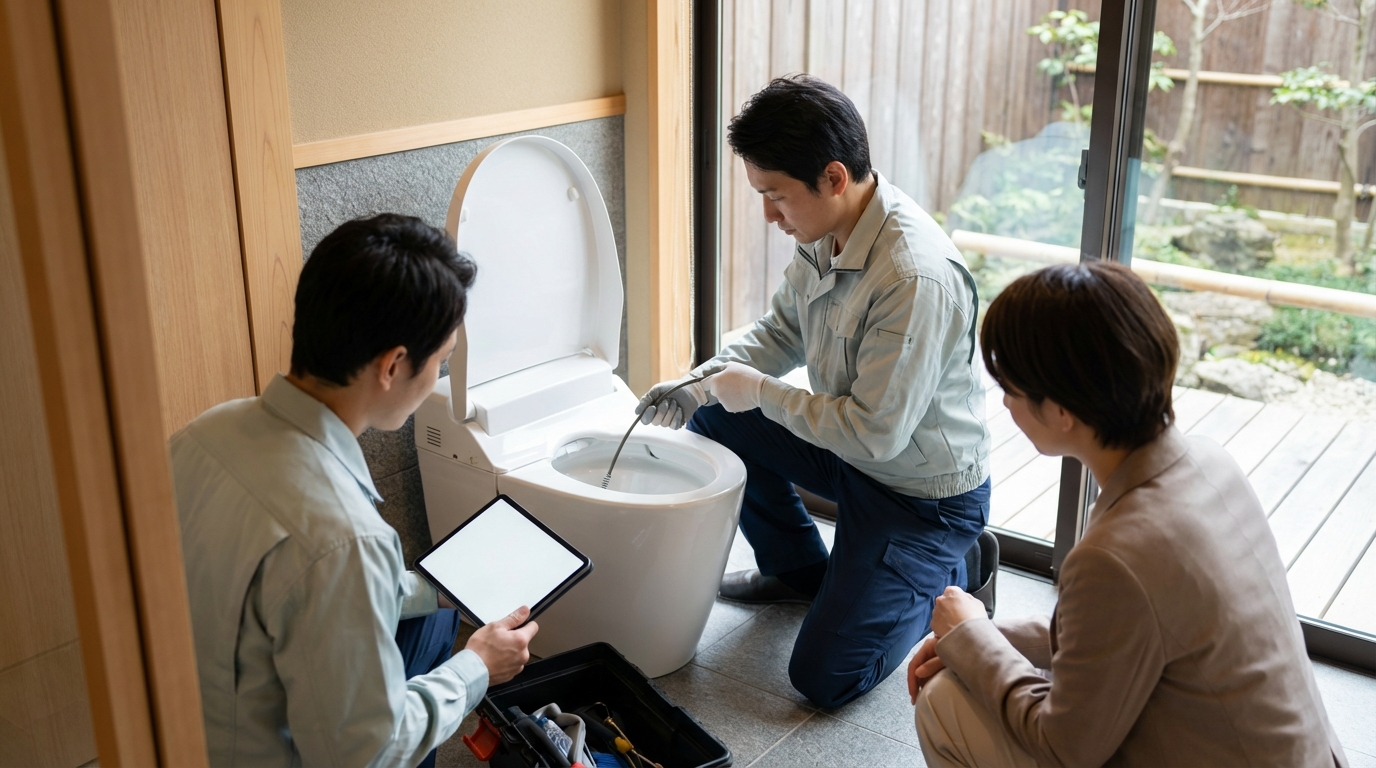 読谷村でのトイレつまり修理修理料金に関する画像