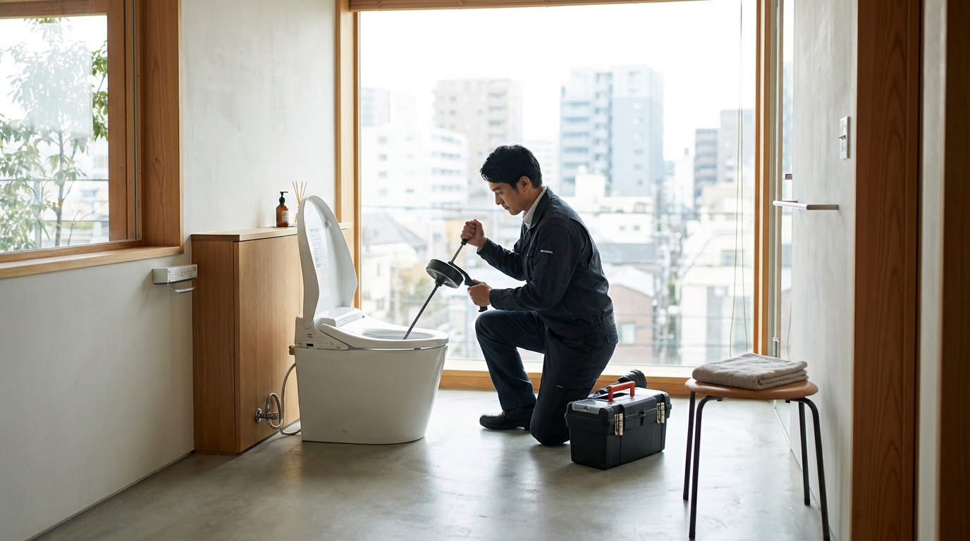 沖縄市でのトイレつまり修理修理料金に関する画像