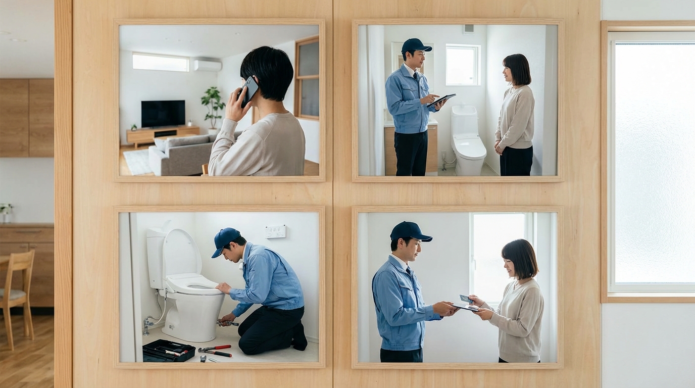 ご依頼から修理完了までの流れに関する画像