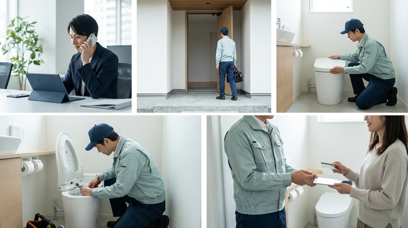 ご依頼から修理完了までの流れに関する画像