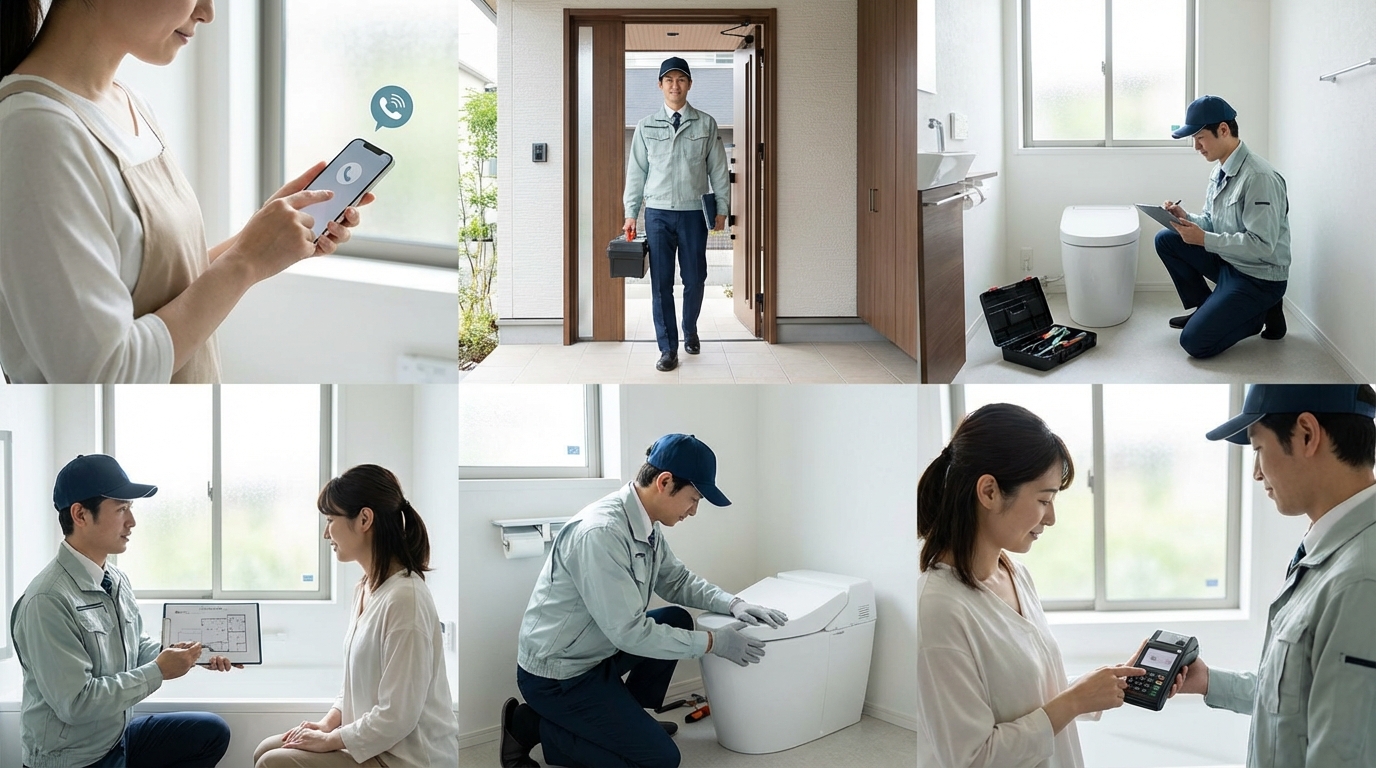 ご依頼から修理完了までの流れに関する画像