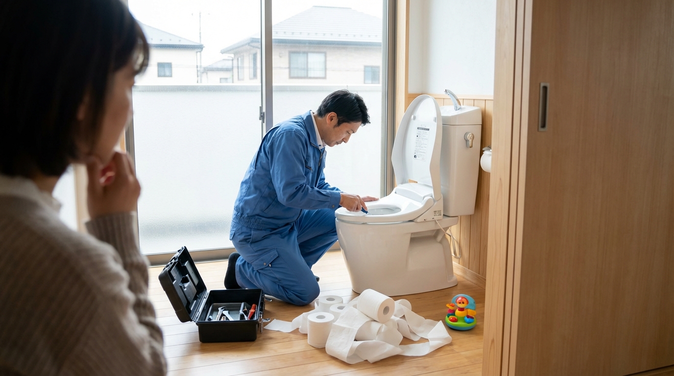 高萩市で最も多いトイレつまり修理のご相談内容に関する画像