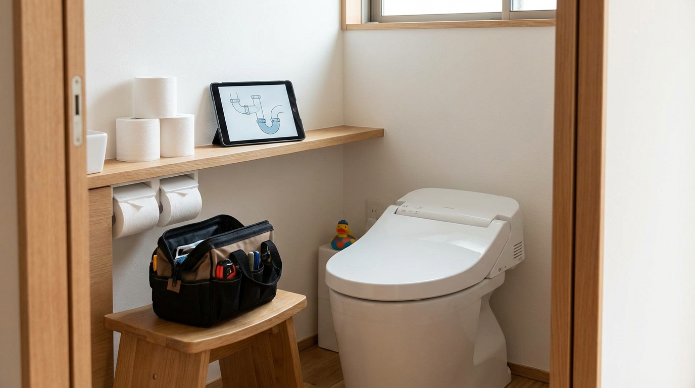 常総市で最も多いトイレつまり修理のご相談内容に関する画像