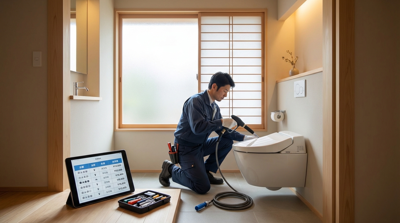 結城市でのトイレつまり修理修理料金に関する画像