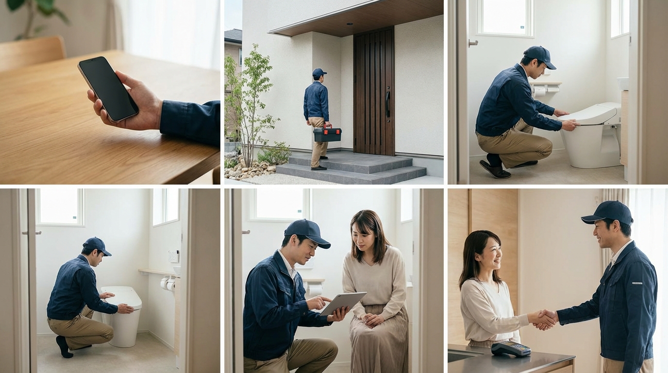 ご依頼から修理完了までの流れに関する画像