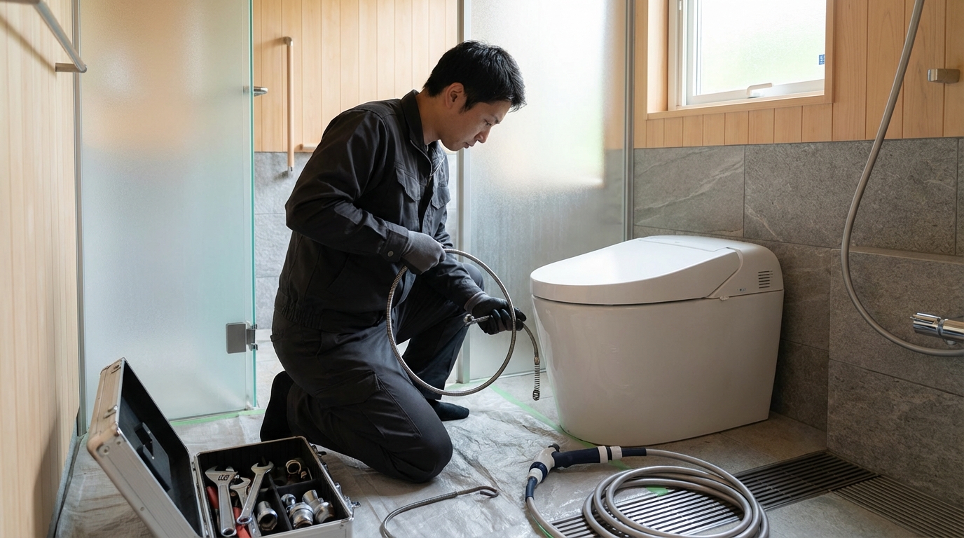 那珂市でのトイレつまり修理修理料金に関する画像