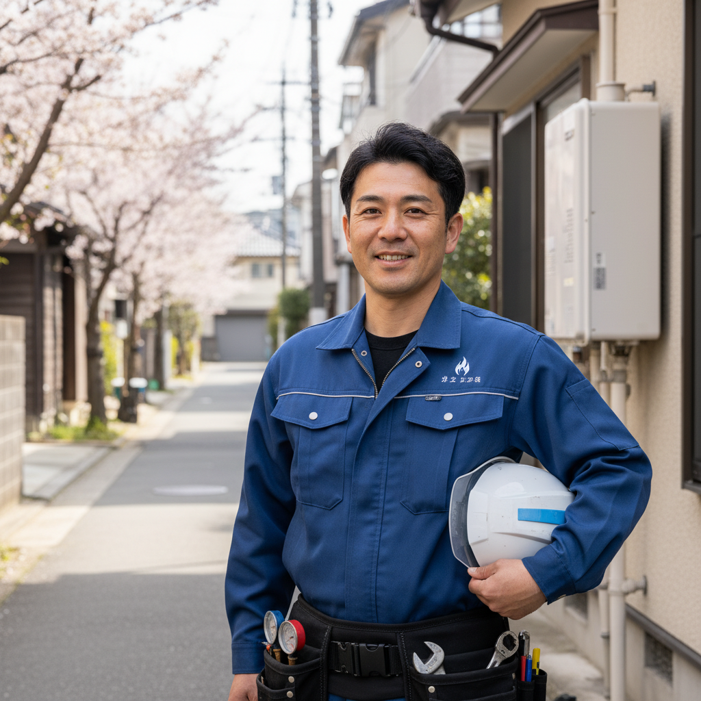 豊島の給湯器・ボイラー専門の職人
