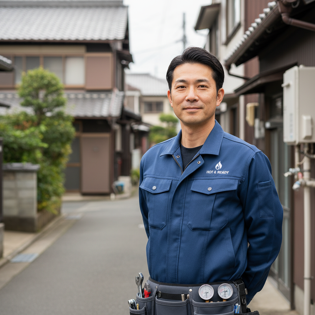 昭島の給湯器・ボイラー専門の職人