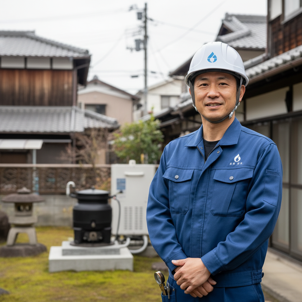 狛江の給湯器・ボイラー専門の職人