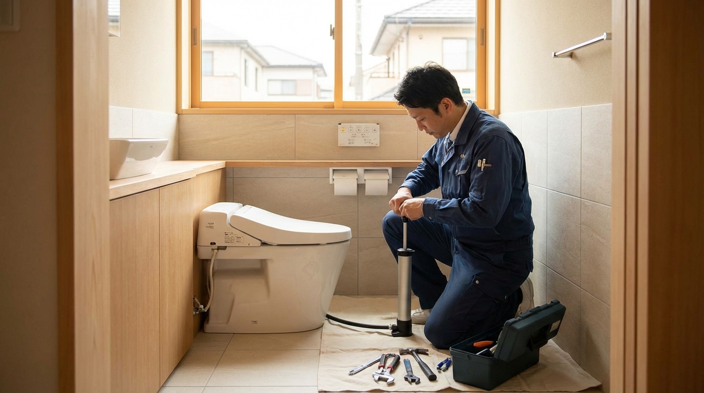 藤岡市でのトイレつまり修理料金に関する画像