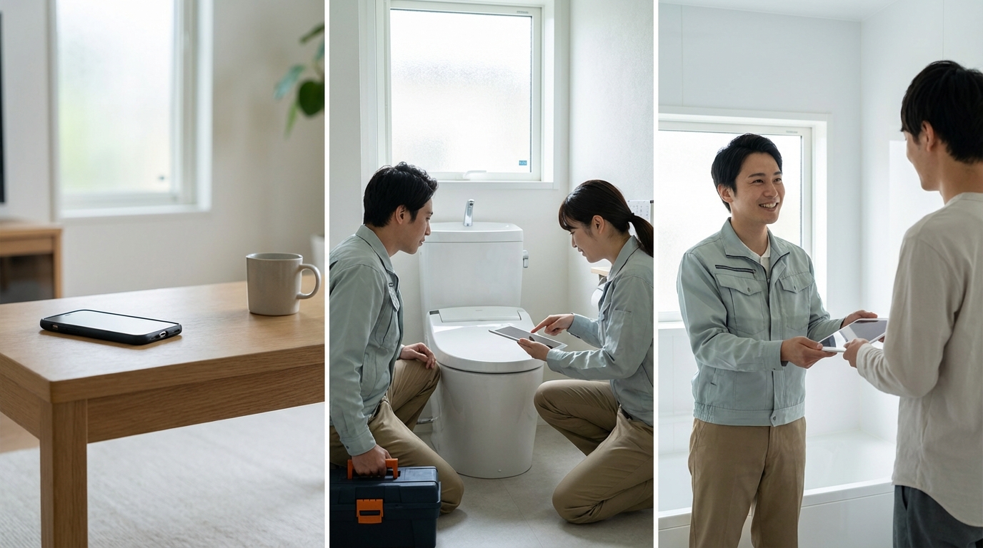 ご依頼から修理完了までの流れに関する画像