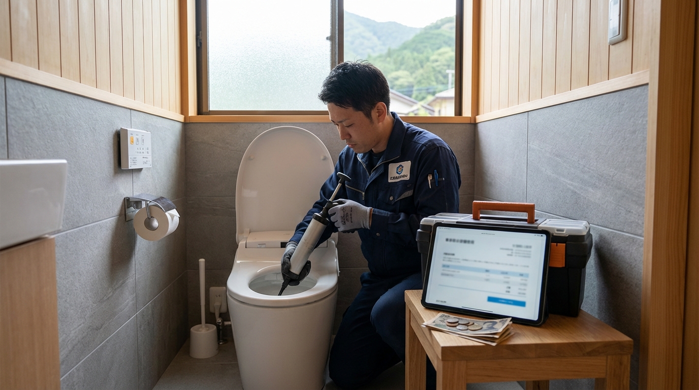 利根郡 みなかみ町でのトイレつまり修理料金に関する画像