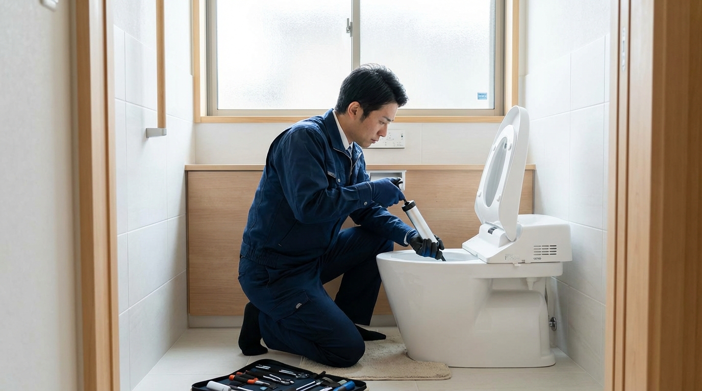 三原市でのトイレつまり修理料金に関する画像