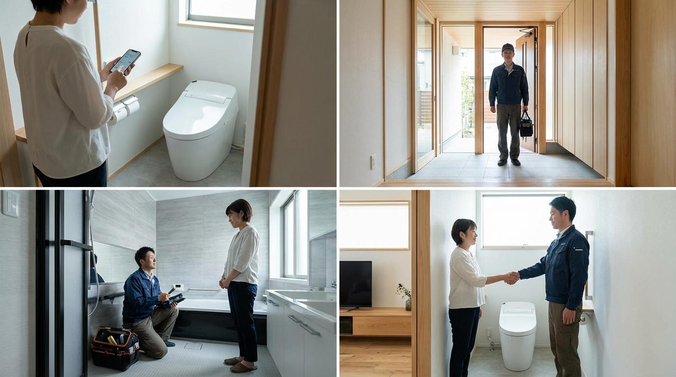 ご依頼から修理完了までの流れに関する画像