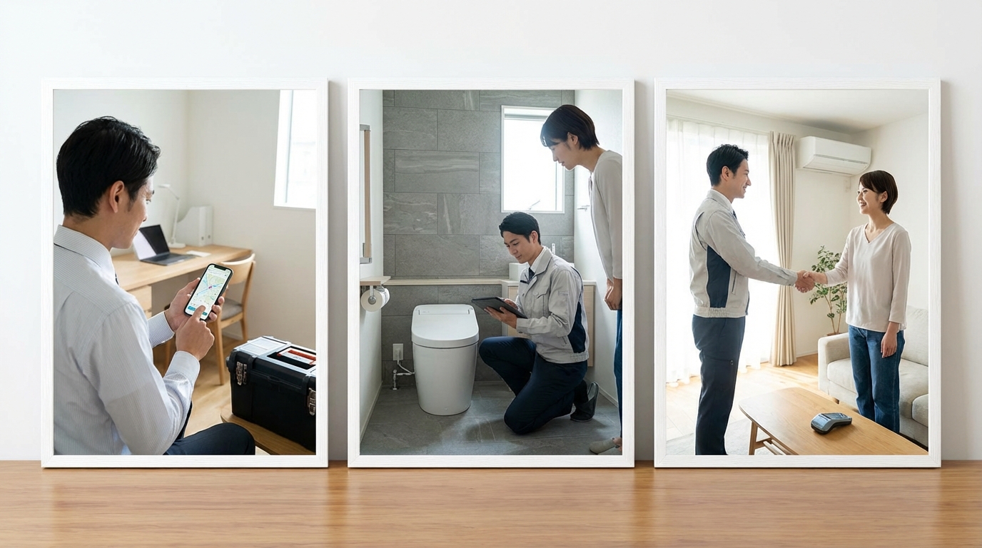 ご依頼から修理完了までの流れに関する画像