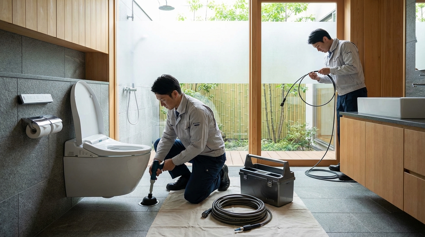 竹原市でのトイレつまり修理料金に関する画像