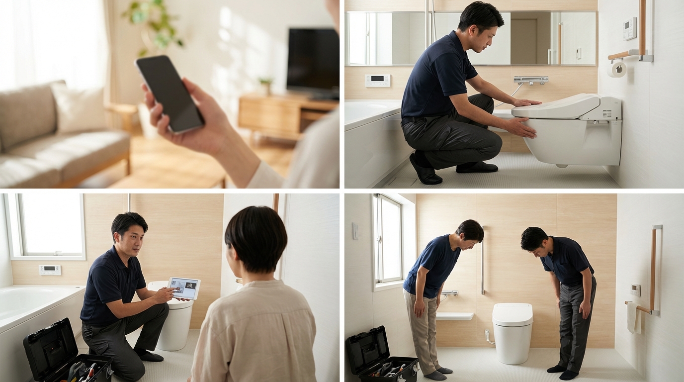 ご依頼から修理完了までの流れに関する画像