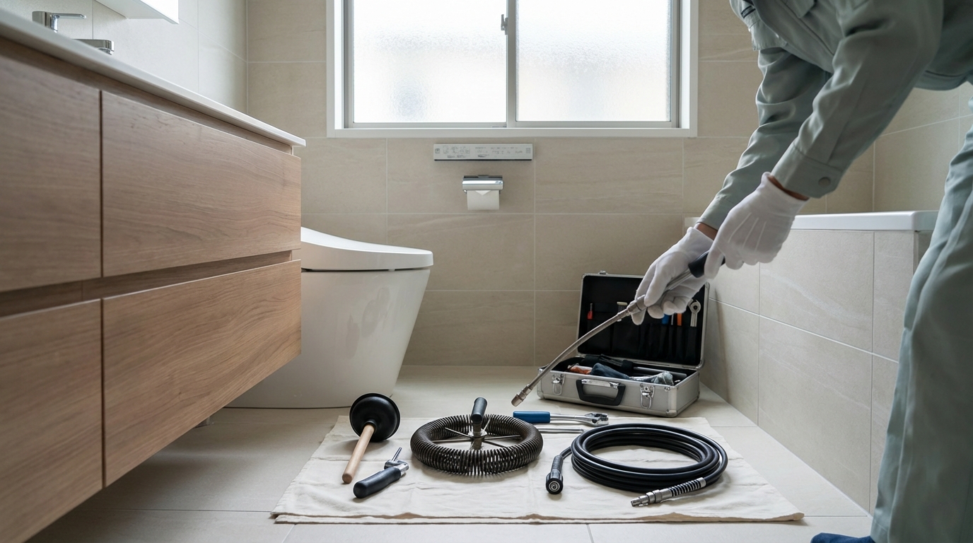 坂出市でのトイレつまり修理料金に関する画像