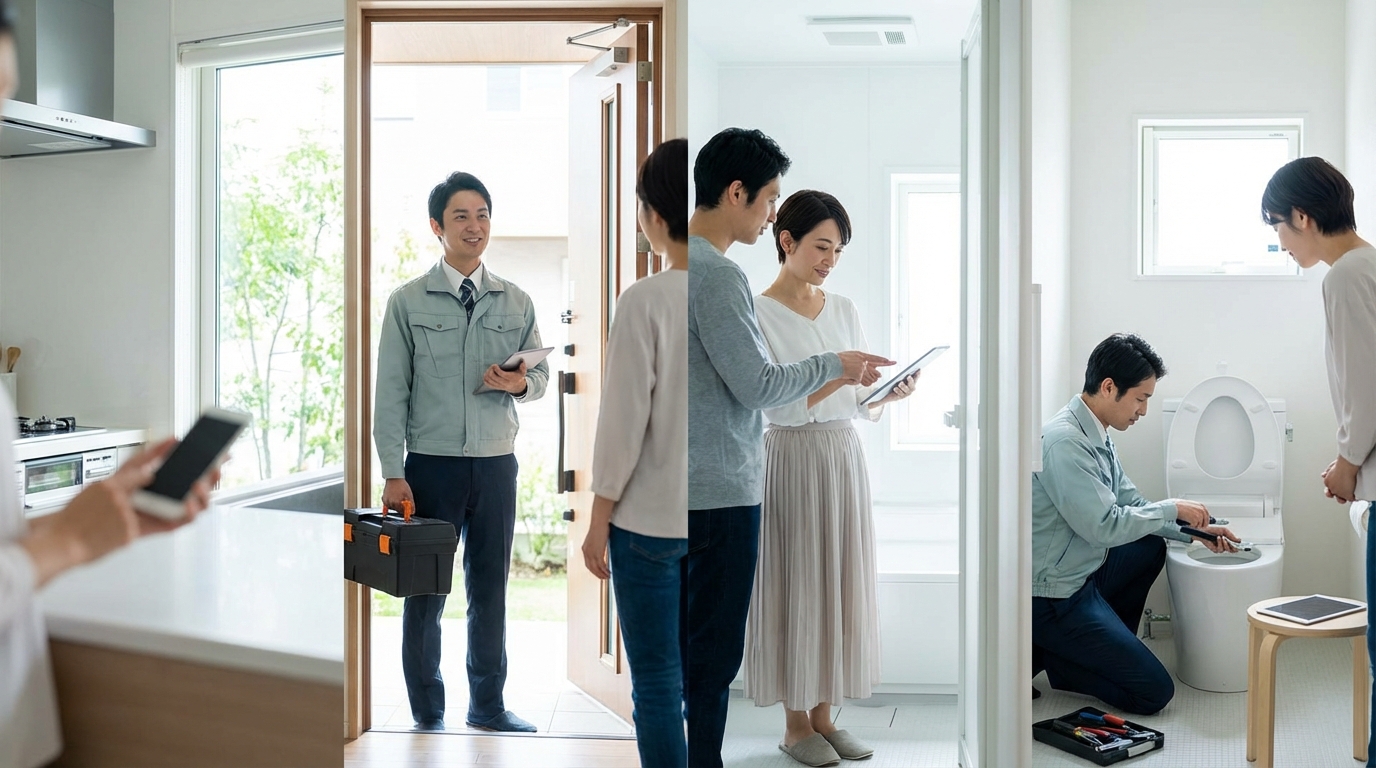 ご依頼から修理完了までの流れに関する画像