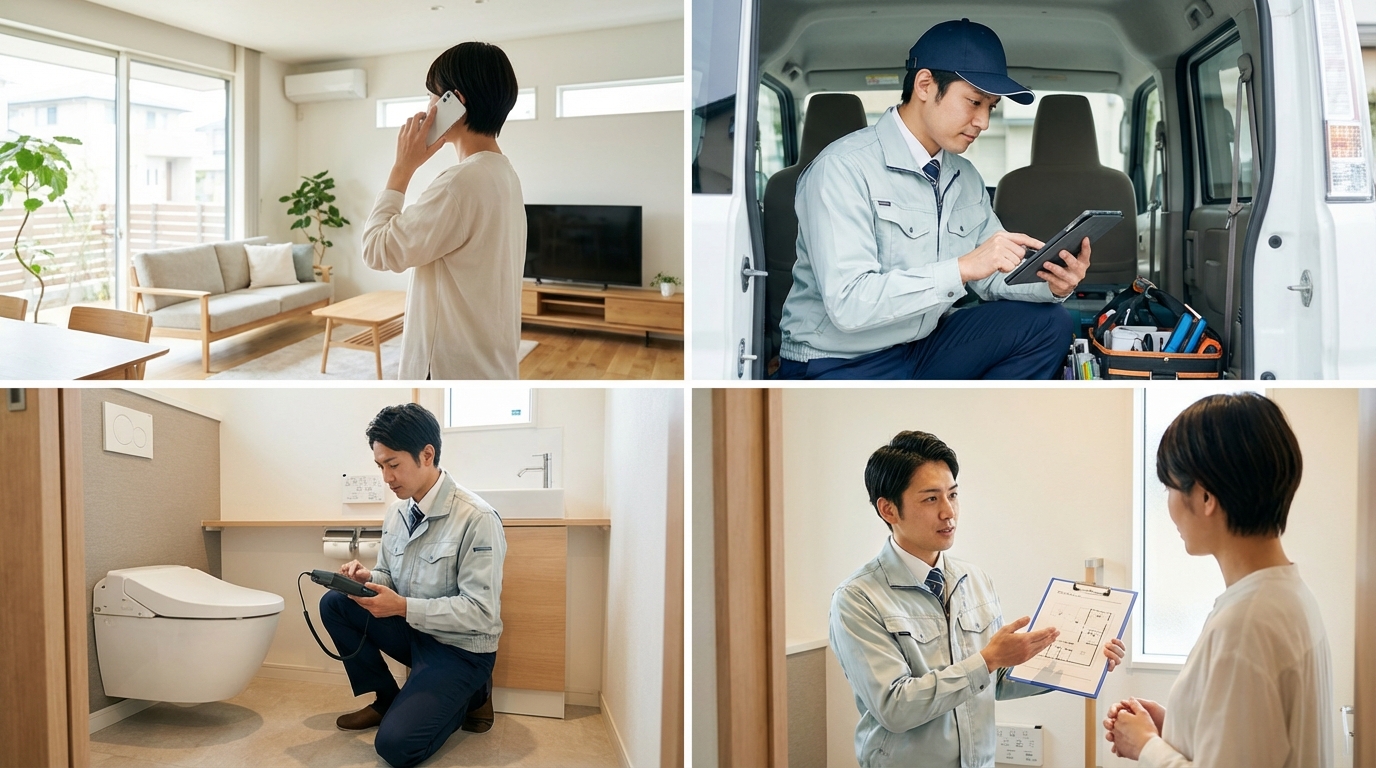 ご依頼から修理完了までの流れに関する画像